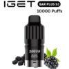 IGET BAR PLUS S3 POD ONLY – BLACK FOREST – 10.000 PUFFS import placeholder for 38764
