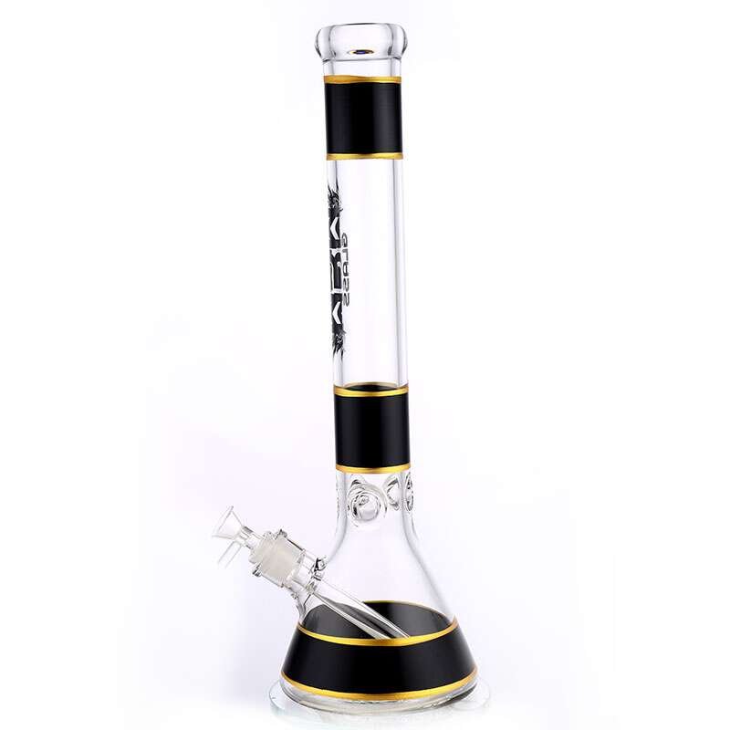 mgm glass 7mm banded logo beaker bong 18" mgm glass 7mm banded logo beaker bong 18"