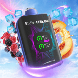 stlth x geek bar 80k disposable vape peach berry ice